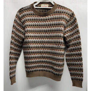 Vintage 1960s Pendleton Knockabouts Brown 100% Virgin Wool Sweater Men’s 40